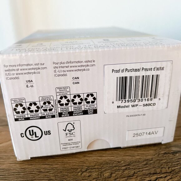 Waterpik Cordless Advanced 2.0 Water Flosser White WP 580 - Picture 4 of 4